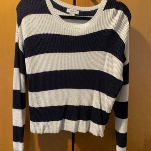 Cropped stripped sweater